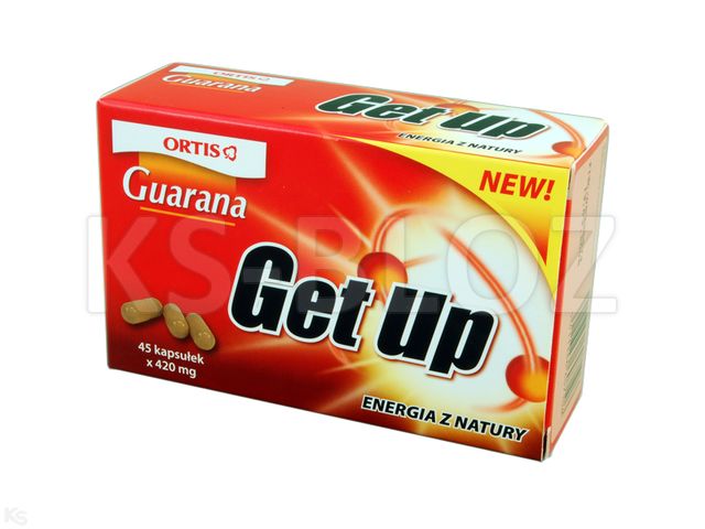 Guarana Get Up interakcje ulotka kapsułki 420 mg 45 kaps.