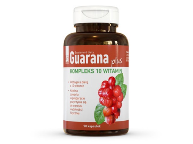 Guarana plus kompleks 10 witamin interakcje ulotka kapsułki - 90 kaps.