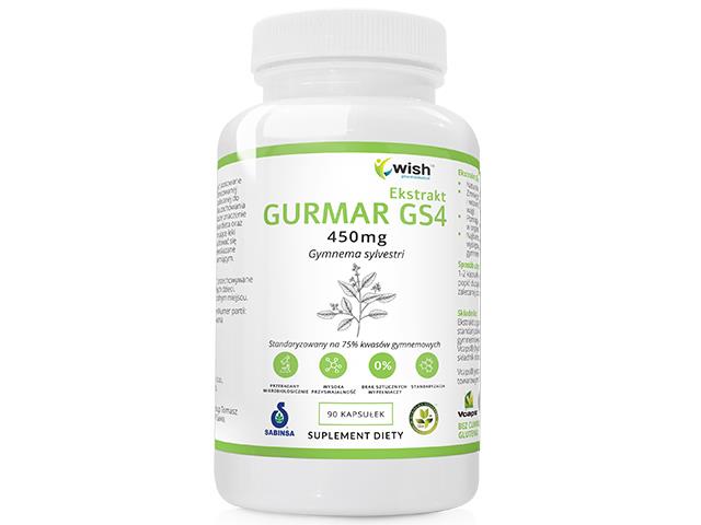 Gurmar GS4 450 mg Ekstrakt interakcje ulotka kapsułki  90 kaps.