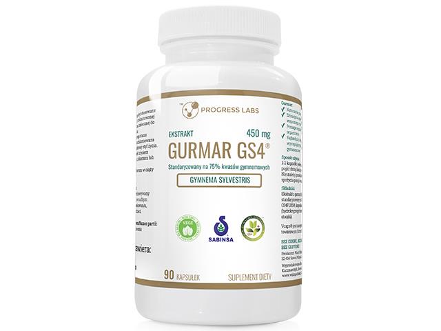 Gurmar GS4 450 mg Ekstrakt interakcje ulotka kapsułki  90 kaps.