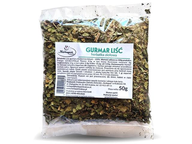 Gurmar Liść Herbatka ziołowa interakcje ulotka herbata - 50 g
