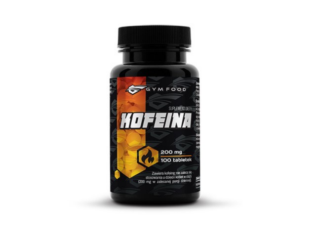 Gym Food Kofeina 200 mg interakcje ulotka tabletki - 100 tabl.
