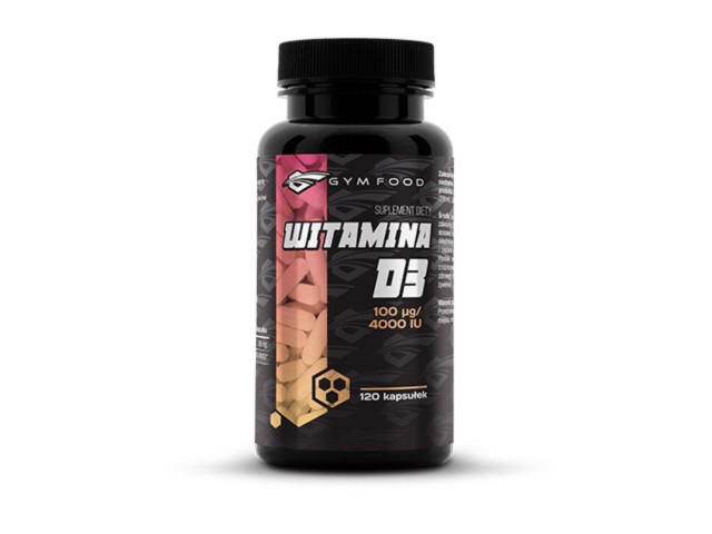 Gym Food Witamina D3 100 mcg/4000 IU interakcje ulotka kapsułki - 120 kaps.