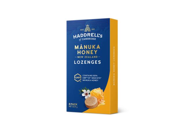 Haddrell's Of Cambridge MGO570+ Pastylki do ssania z miodem Manuka interakcje ulotka pastylki do ssania - 8 pastyl.