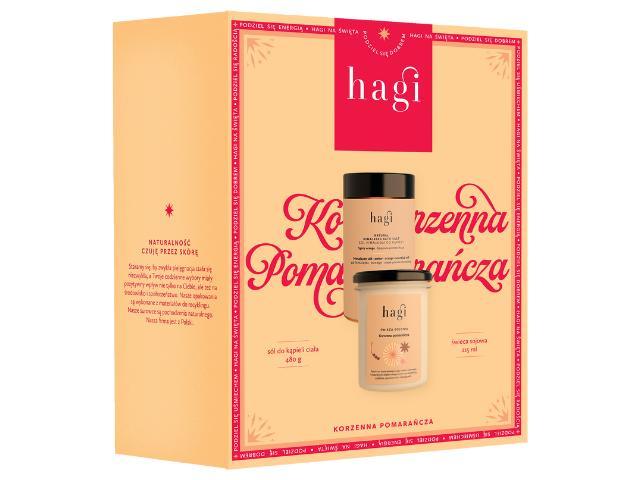 Hagi Korzenna Pomarańcza Zestaw Świeca Sojowa + Sól do kąpieli interakcje ulotka zestaw - 215 ml + 480 g