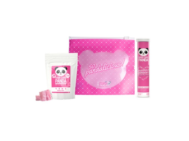 Hair Care Panda Travel Pack Żelki + tabletki musujące w kosmetyczce interakcje ulotka zestaw  70 g | + 20 tabl.