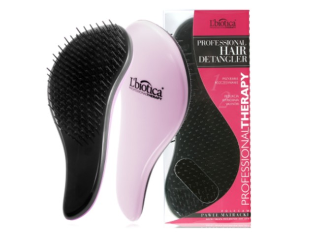 Hair Detangler Professional Therapy Szczotka do włosów pastelowy róż /L'biotica interakcje ulotka   1 szt.
