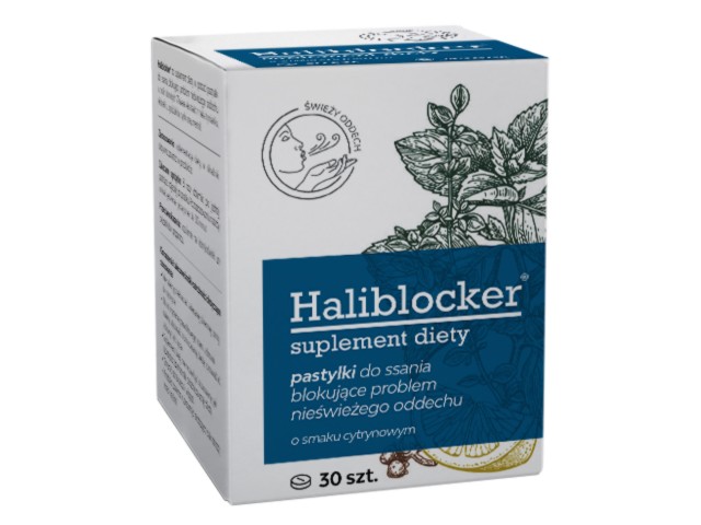 Haliblocker Pastylki do ssania blokujące nieświeży oddech o smaku cytrynowym interakcje ulotka pastylki do ssania - 30 pastyl.