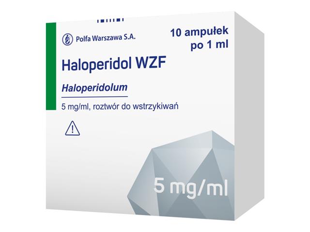 Haloperidol WZF interakcje ulotka roztwór do wstrzykiwań 5 mg/ml 10 amp. po 1 ml