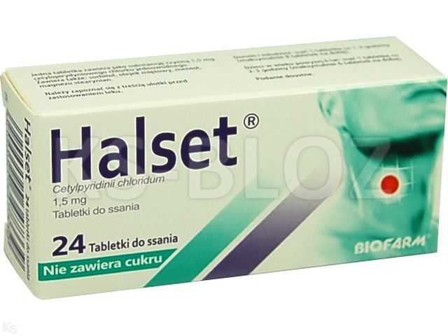 Halset interakcje ulotka tabletki do ssania 1,5 mg 24 tabl. (4 blist. po 6 tabl.)