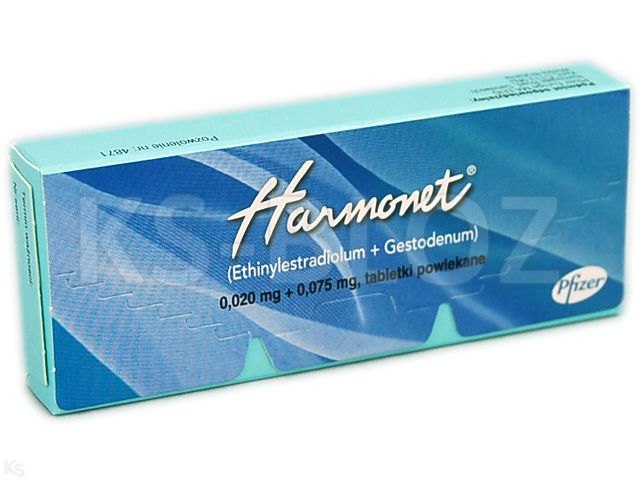 Harmonet interakcje ulotka tabletki powlekane 20mcg+75mcg 21 tabl.