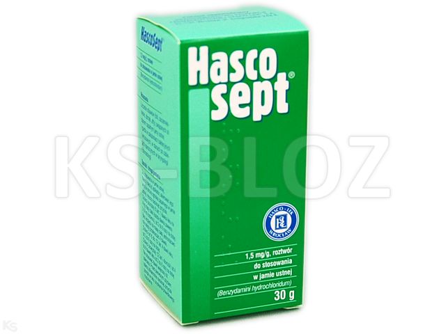 Hascosept interakcje ulotka roztwór do stosowania w jamie ustnej 1,5 mg/g 