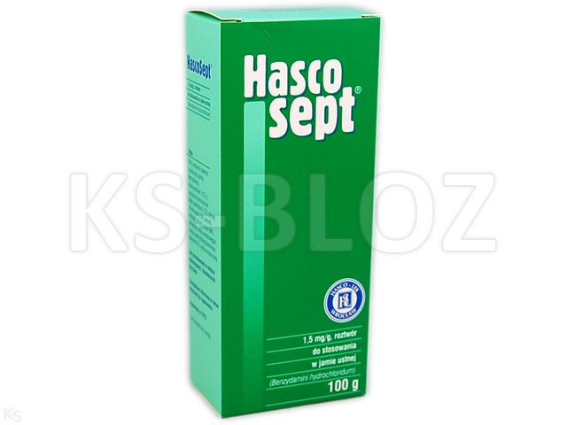 Hascosept interakcje ulotka roztwór do stosowania w jamie ustnej 1,5 mg/g 100 g