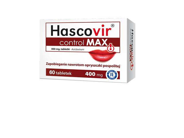Hascovir Control Max interakcje ulotka tabletki 400 mg 60 tabl.
