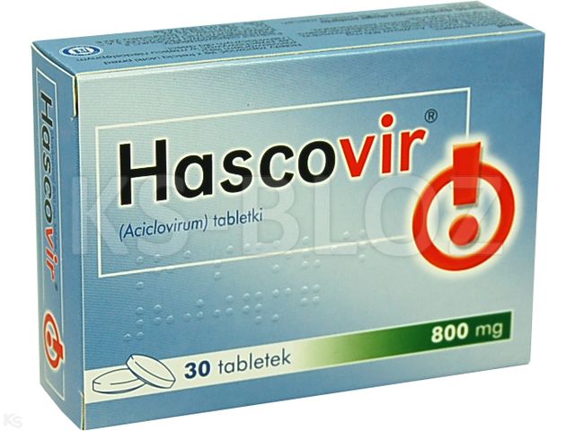 Hascovir interakcje ulotka tabletki 800 mg 30 tabl. | PCW/PVDC/Alu