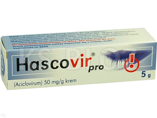 Hascovir Pro interakcje ulotka krem 50 mg/g 