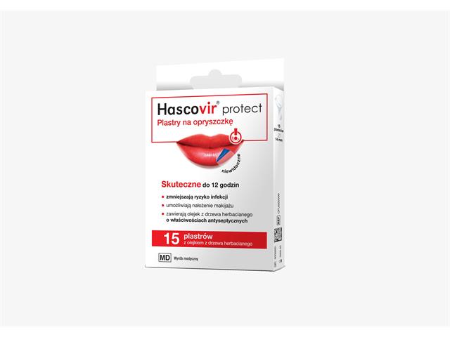 Hascovir Protect Plastry na opryszczkę interakcje ulotka   15 szt.