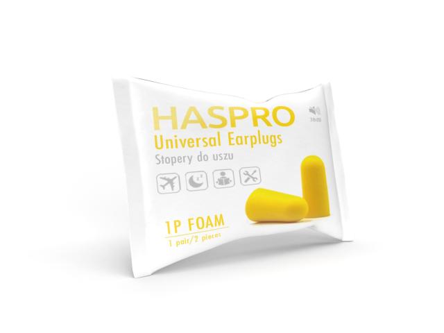 Haspro 1p Foam Stopery do uszu interakcje ulotka   2 szt. | (para)