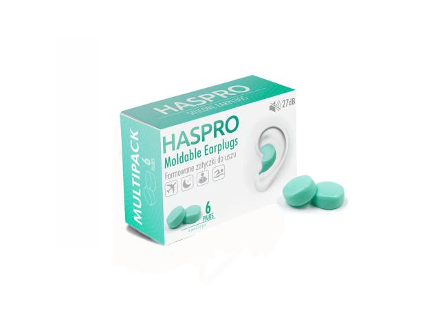 Haspro Moldable Earplugs Zatyczki do uszu formowane interakcje ulotka zatyczki  12 szt.