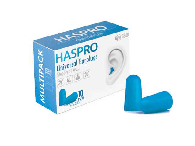 Haspro Universal Earplugs Stopery do uszu blue interakcje ulotka stopery  20 szt. (10 par)