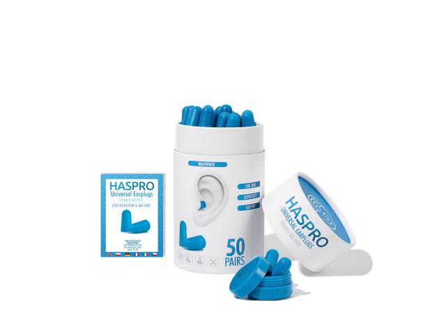 Haspro Universal Earplugs Stopery do uszu blue interakcje ulotka stopery  100 szt. (50 par)