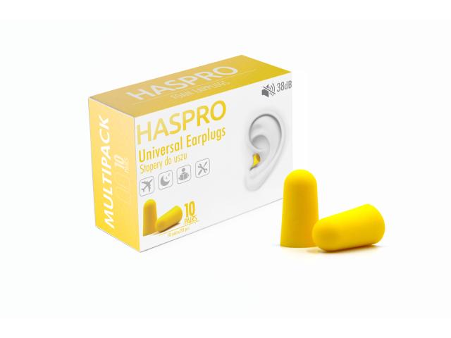 Haspro Universal Earplugs Stopery do uszu yellow interakcje ulotka stopery  20 szt. (10 par)