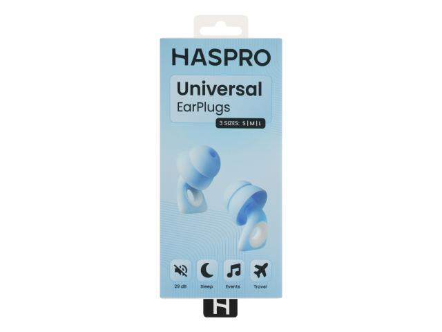 Haspro Universal Zatyczki do uszu silikonowe blue interakcje ulotka zatyczki - 2 szt. (para)