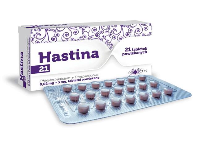 Hastina 21 interakcje ulotka tabletki powlekane 20mcg+3mg 21 tabl.