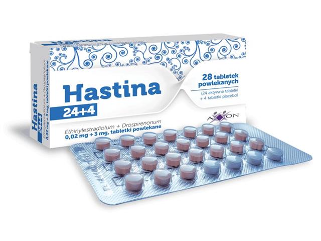 Hastina 24+4 interakcje ulotka tabletki powlekane 20mcg+3mg 28 tabl.