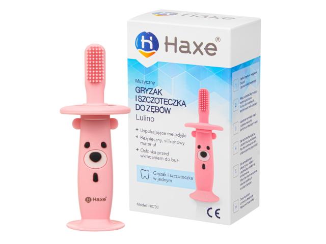 Haxe Lulino Muzyczna Szczoteczka-gryzak do zębów różowa HX703 interakcje ulotka szczotka - 1 szt.