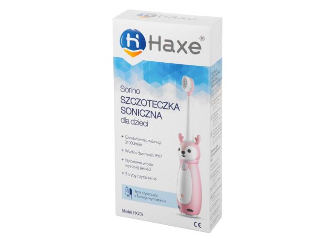 Haxe Sorino Szczoteczka dla dzieci soniczna różowa HX707 interakcje ulotka szczotka - 1 szt.