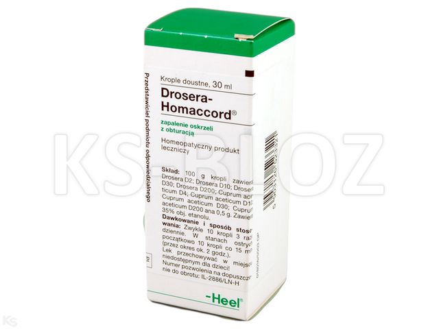 HEEL Drosera-Homaccord interakcje ulotka krople doustne, roztwór  30 ml | butelka
