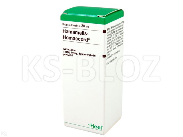 HEEL Hamamelis-Homaccord interakcje ulotka krople doustne  30 ml | butelka