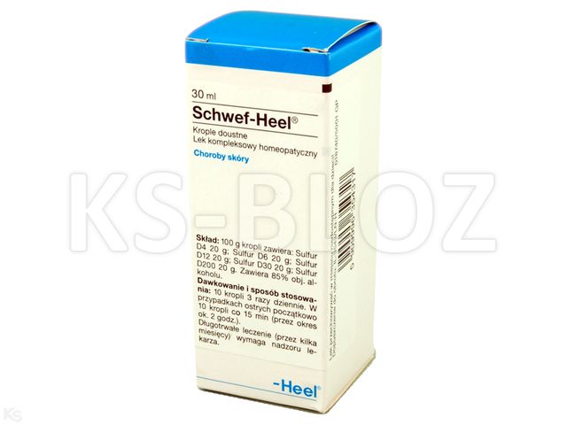 HEEL Schwef-Heel interakcje ulotka krople doustne - 30 ml (but.)