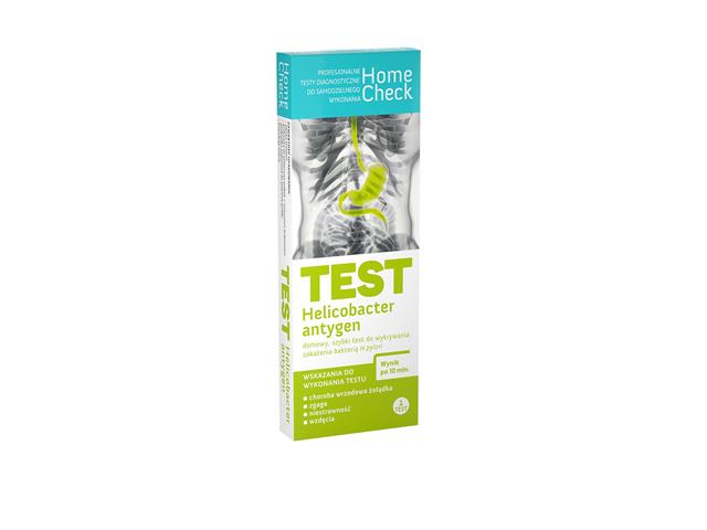 Helicobacter Test do wykrywania zakażenia bakterią h.pylori szybki antygenowy interakcje ulotka test  1 szt.