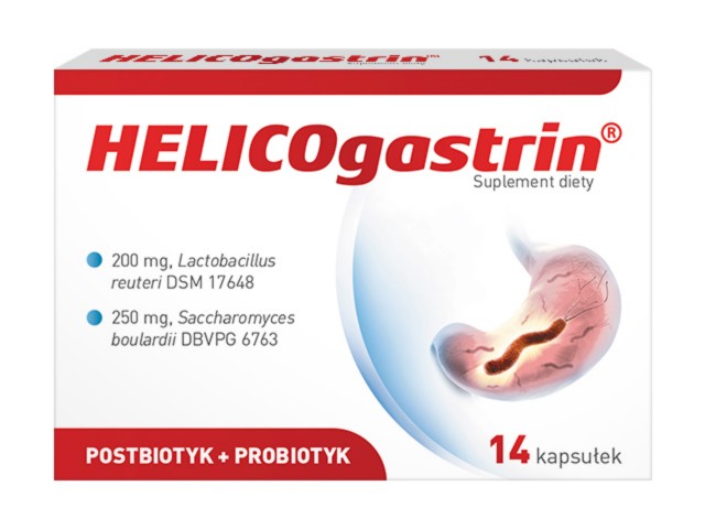 Helicogastrin interakcje ulotka kapsułki  14 kaps.