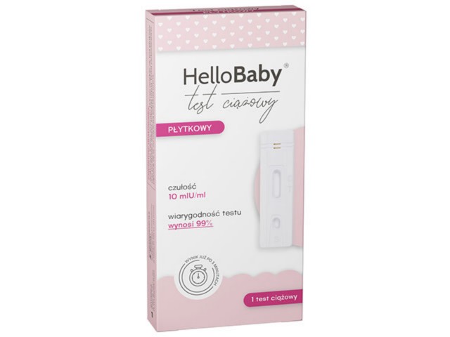 Hellobaby Test ciążowy płytkowy interakcje ulotka   1 szt.