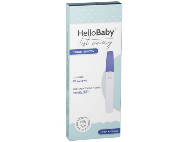 Hellobaby Test ciążowy strumieniowy interakcje ulotka   1 szt.