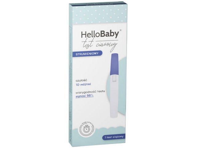 Hellobaby Test ciążowy strumieniowy interakcje ulotka test ciążowy strumieniowy  1 szt.