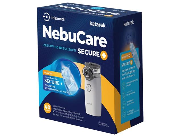 HelpMedi Katarek NebuCare Secure+ Zestaw do nebulizacji interakcje ulotka   1 szt.
