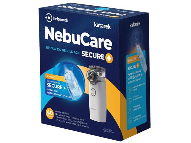 HelpMedi Katarek NebuCare Secure+ Zestaw do nebulizacji interakcje ulotka zestaw  1 szt.