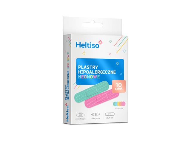 Heltiso Plastry hipoalergiczne neonowe interakcje ulotka plaster  10 szt.