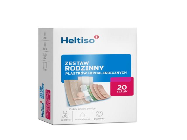 Heltiso Plastry-zestaw hipoalergiczne rodzinne interakcje ulotka opaska  20 szt.