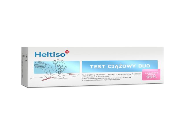 Heltiso Test ciążowy duo interakcje ulotka   1 op.