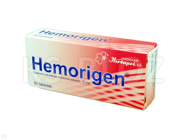 Hemorigen interakcje ulotka tabletki 0,05 g 30 tabl.