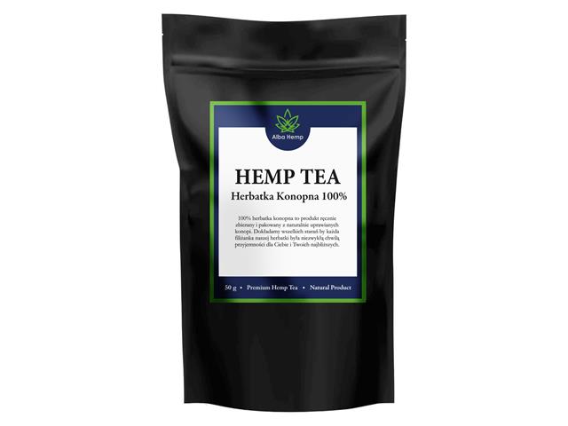 Hemp Tea Herbata Konopna 100% interakcje ulotka zioła do zaparzania  50 g