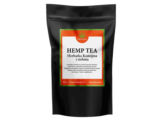 Hemp Tea Herbata Konopna z Zieloną interakcje ulotka zioła do zaparzania  100 g