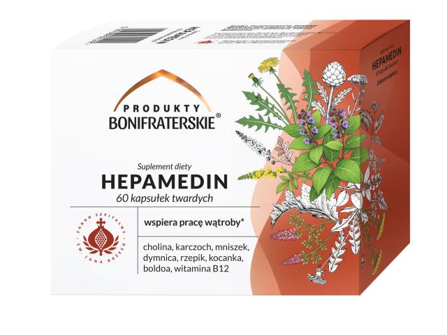 Hepamedin Produkty Bonifraterskie interakcje ulotka kapsułki twarde 60 kaps.