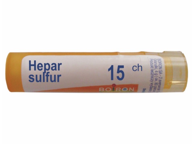 Hepar Sulfur 15 CH interakcje ulotka granulki  4 g