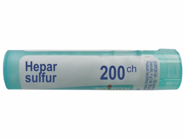 Hepar Sulfur 200 CH interakcje ulotka granulki  4 g